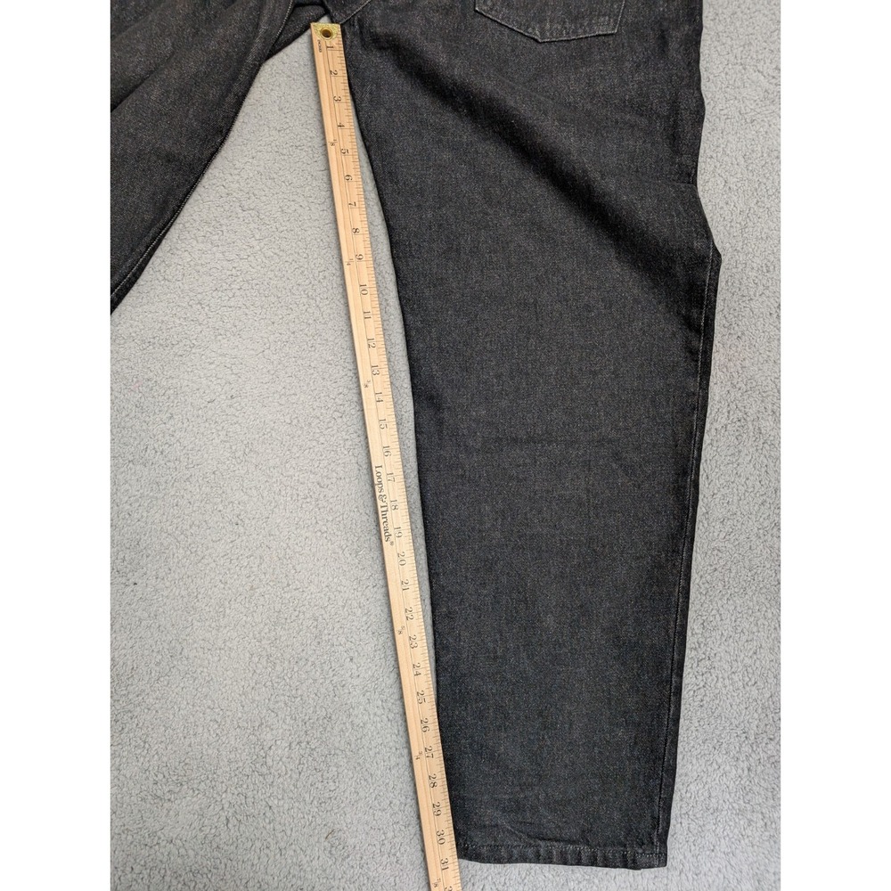 Fresh Jive Jeans Mens Size 32 Black High Rise Baggy‎ Denim Pants Skater USA VTG - Picture 11 of 16